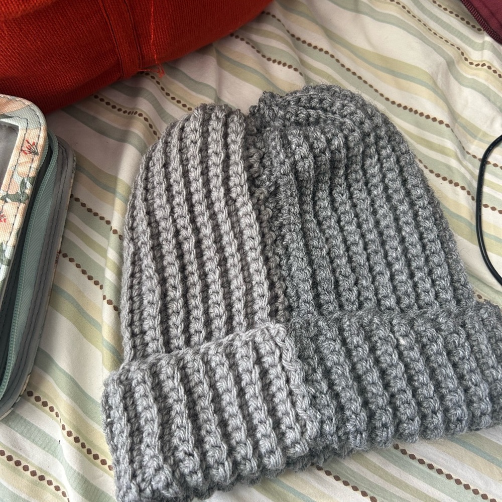 Gray Knit Beanie